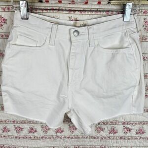 Universal Thread Boyfriend Shorts‎ White Denim Raw Hem Casual Size 2/R